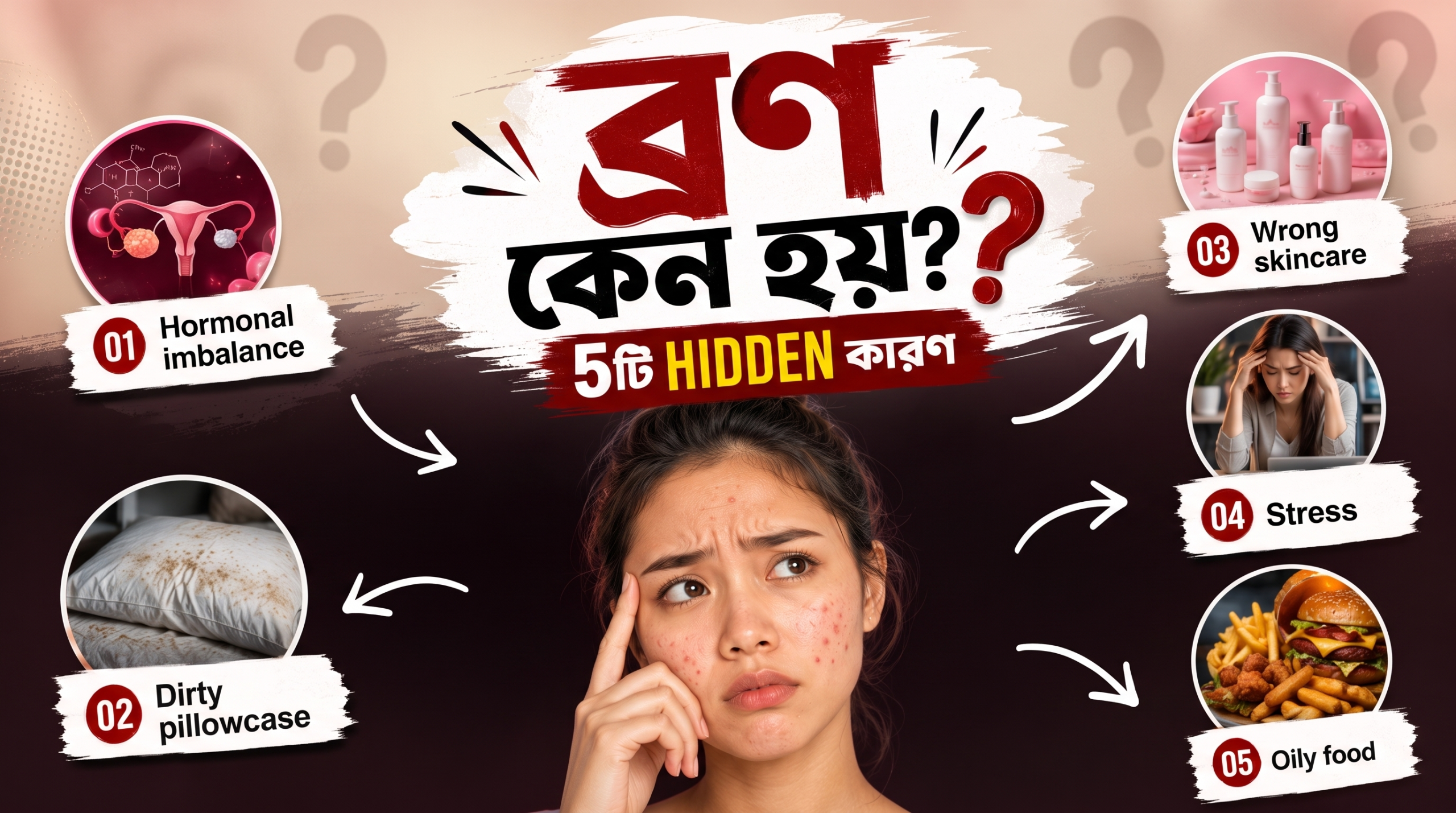 ব্রণ কেন হয় ৫টি Hidden কারণ যা আপনি জানতেন না Glovelix - skin care